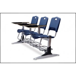 نیمکت دانشجویی سه نفره فایبر گلاس