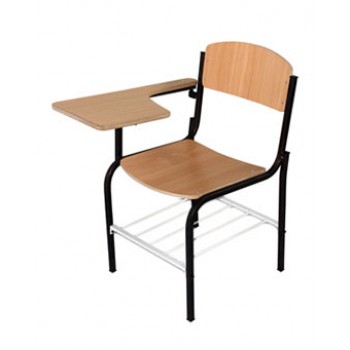 صندلی دانشجویی سبد دار چوبی