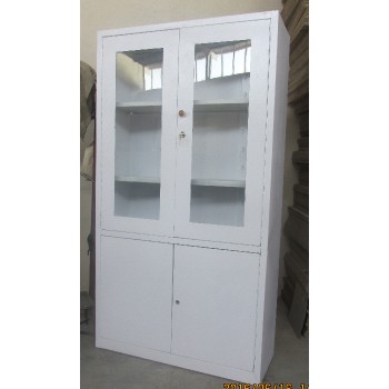 کتابخانه نیم شیشه فلزی (کمد دارویی )