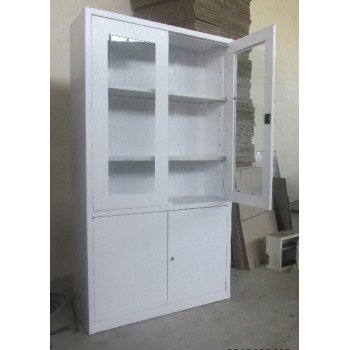 کتابخانه نیم شیشه فلزی (کمد دارویی )