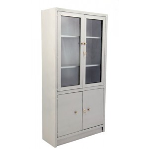 کتابخانه نیم شیشه فلزی (کمد دارویی )