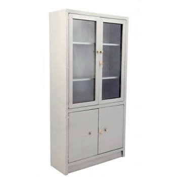 کتابخانه نیم شیشه فلزی (کمد دارویی )