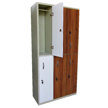 کمد رختکن جالباسی 6 درب با درب چوبی(MDF)